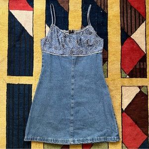 Vintage denim mini sundress